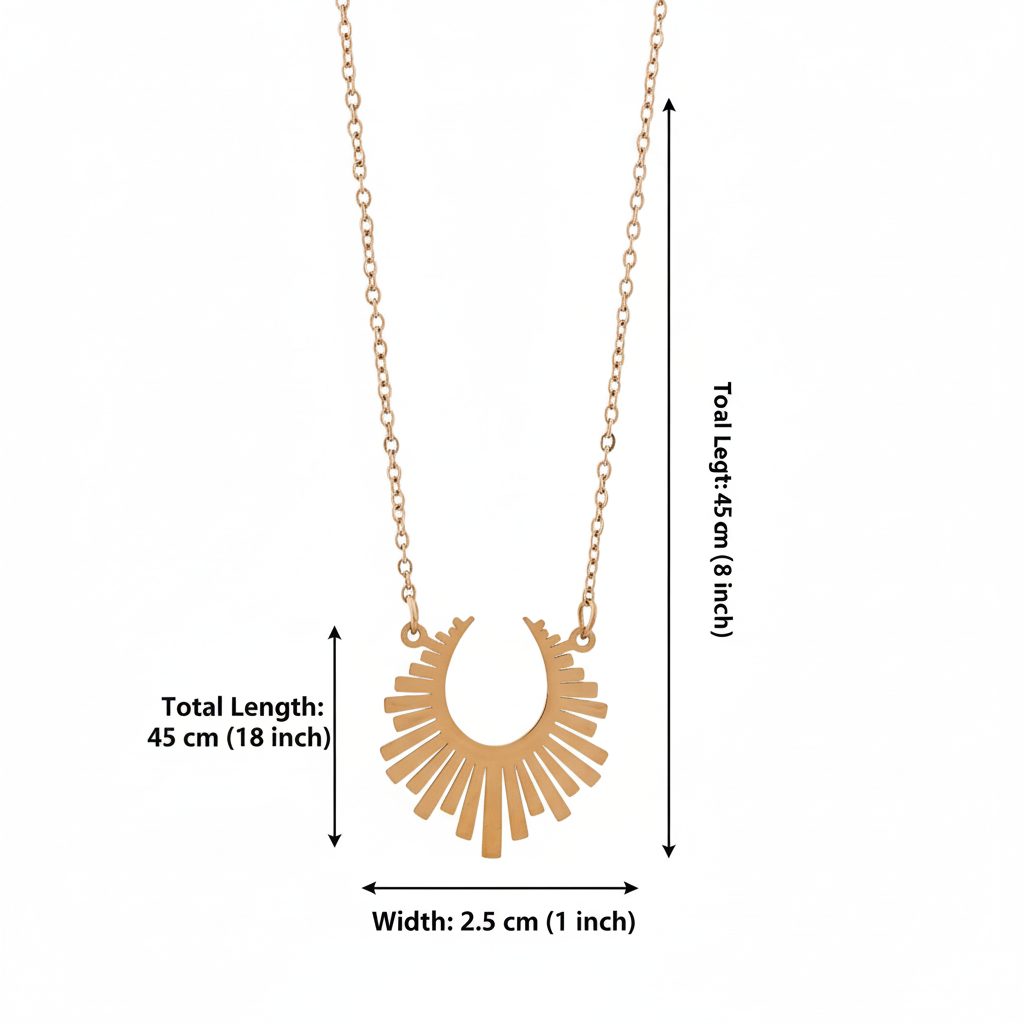 Pihu Sun Necklace jewellery product view 10