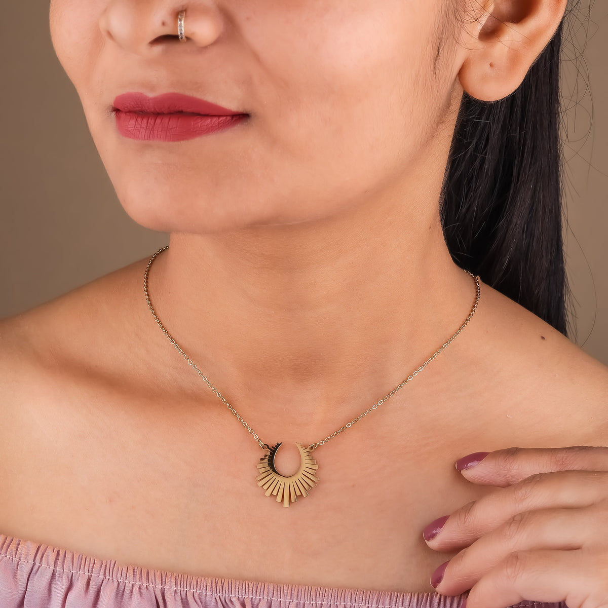 Pihu Sun Necklace jewellery product view 8