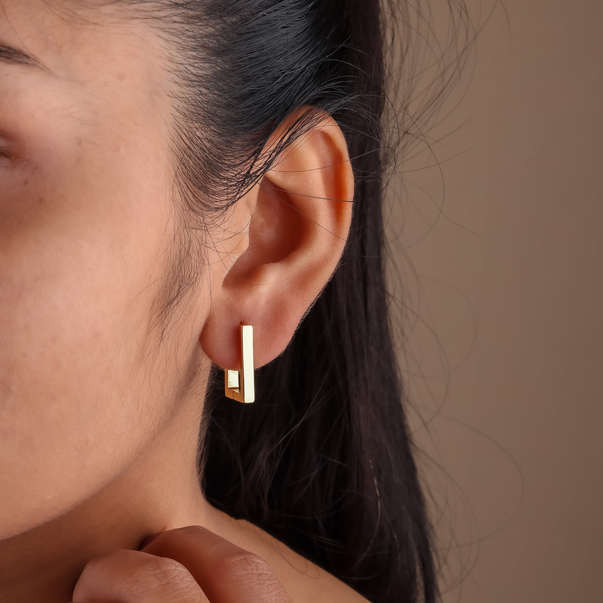 Classic Square Earrings jewellery product view 4