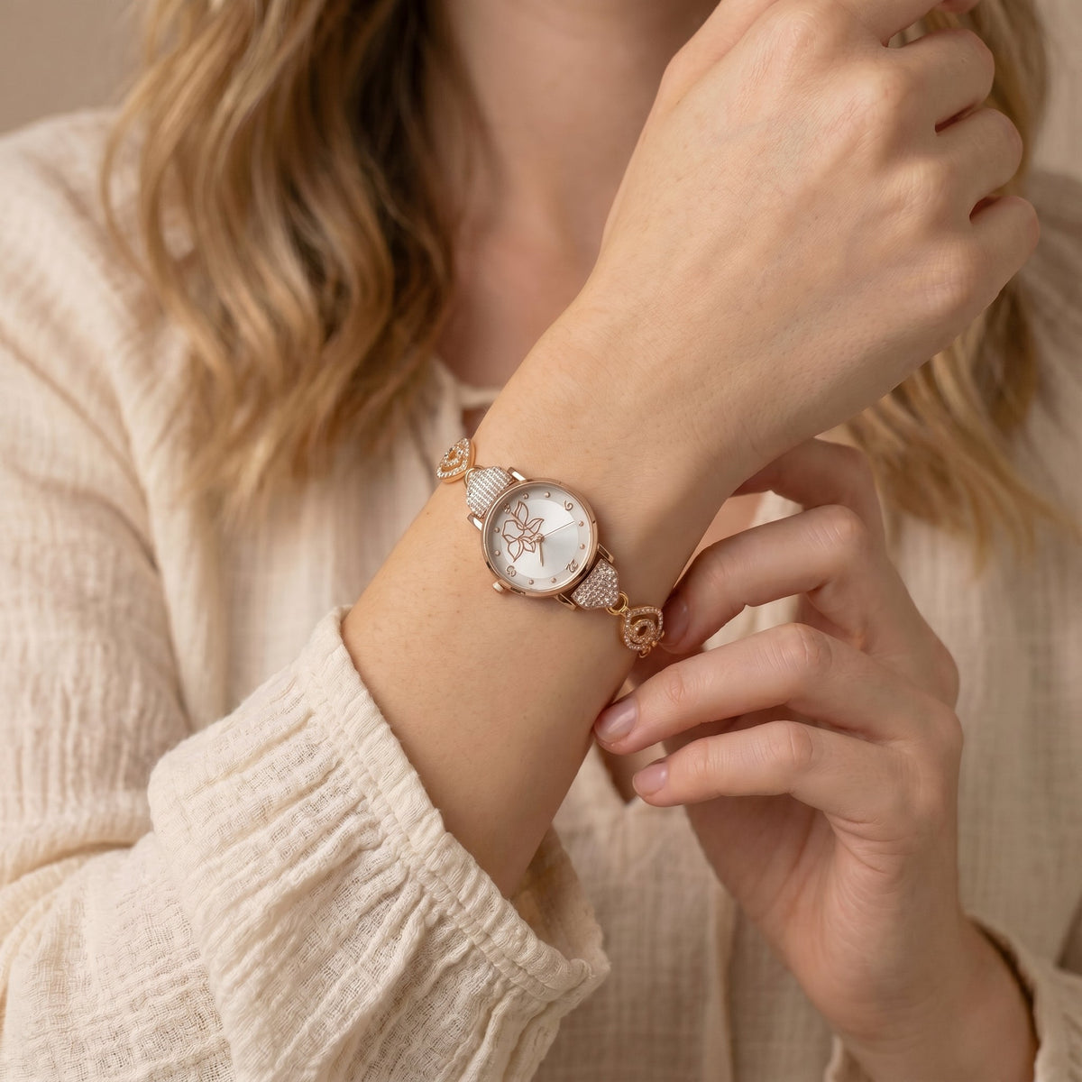 Ivory Luxe Crystal Watch jewellery product view 3