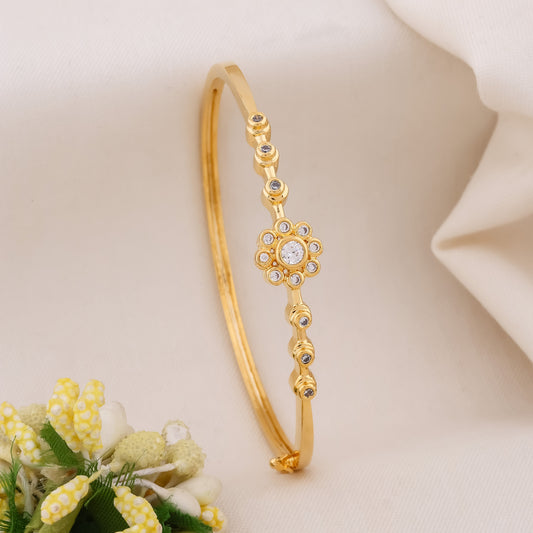 Royal Bloom Diamond Gold Kada jewellery product view 1