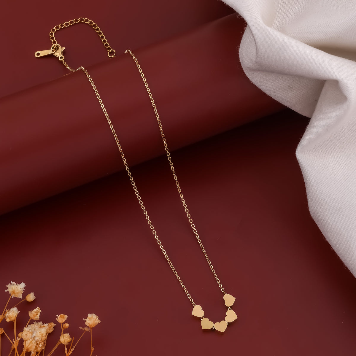 Ruhi Heart Necklace jewellery product view 3