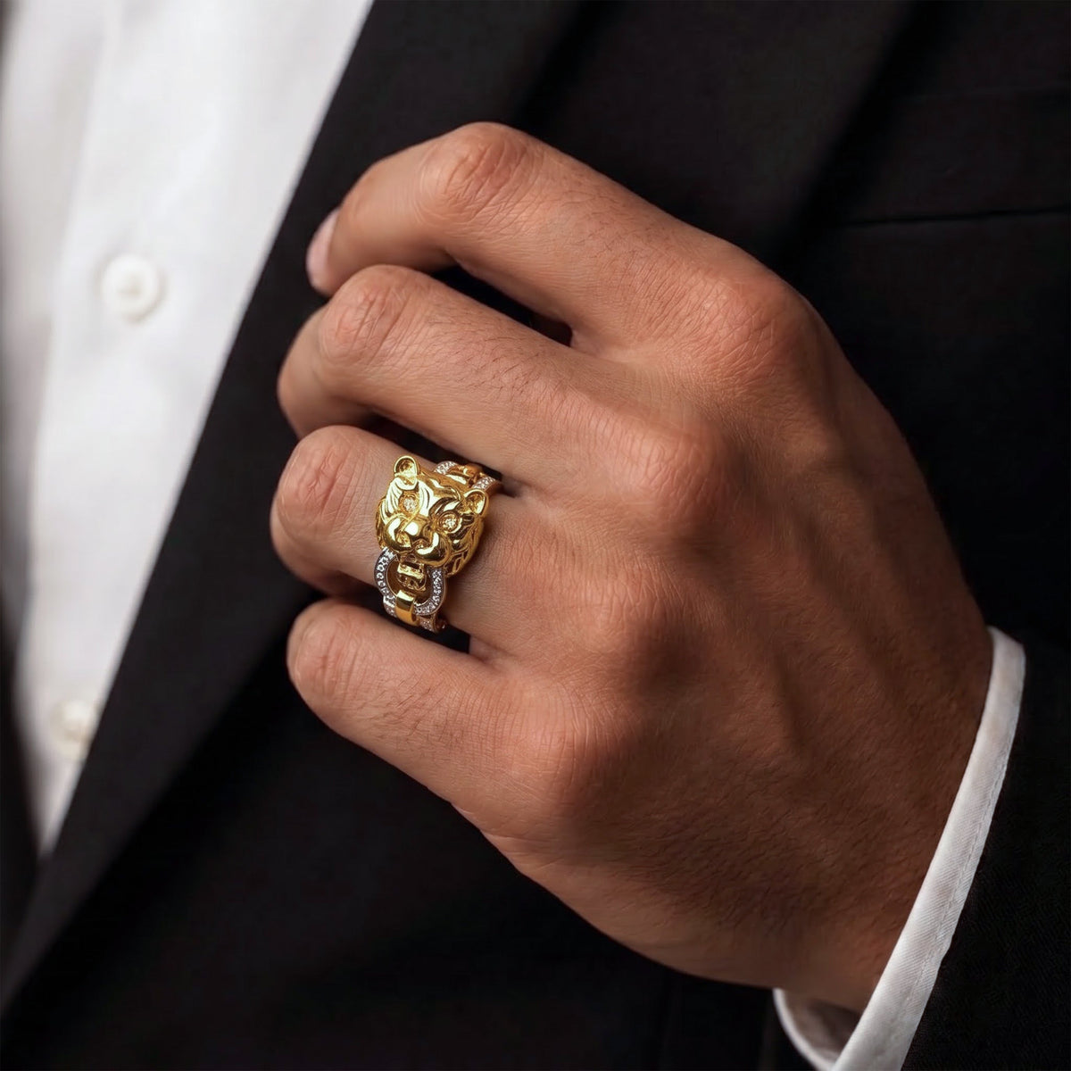 Tiger Roar Elite Band Rings jewellery product view 2