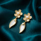 Nazakat Pearl Flower Earrings jewellery product view 1