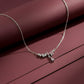 Roselle Diamond Drop Silver Necklace jewellery product view 2