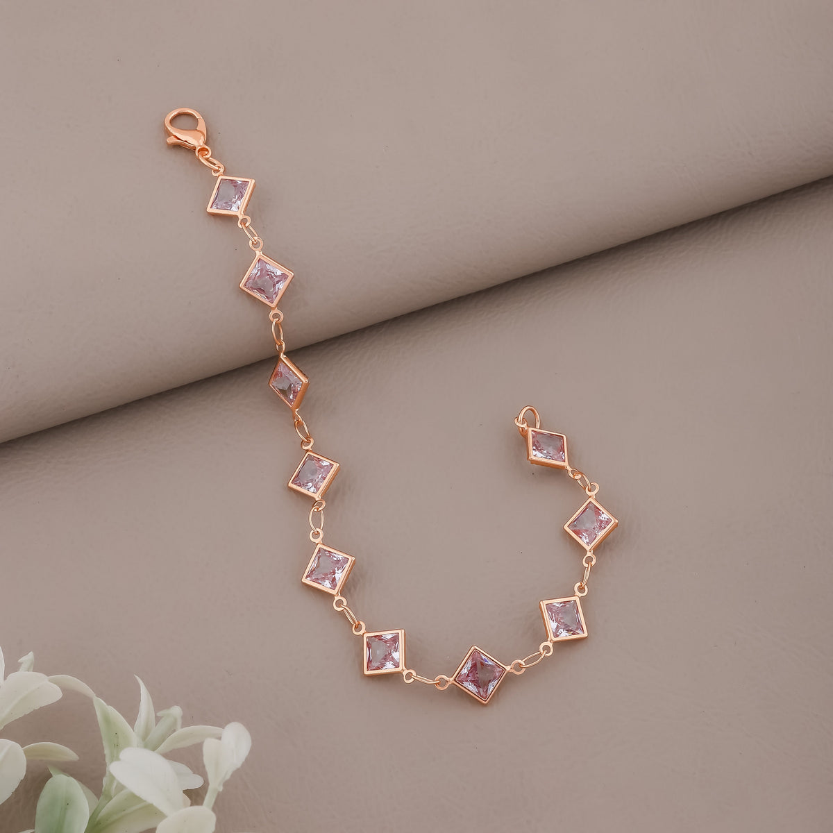 Veloura Geometric Crystal Bracelet jewellery product view 1