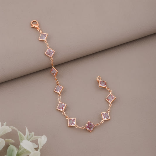Veloura Geometric Crystal Bracelet jewellery product view 1