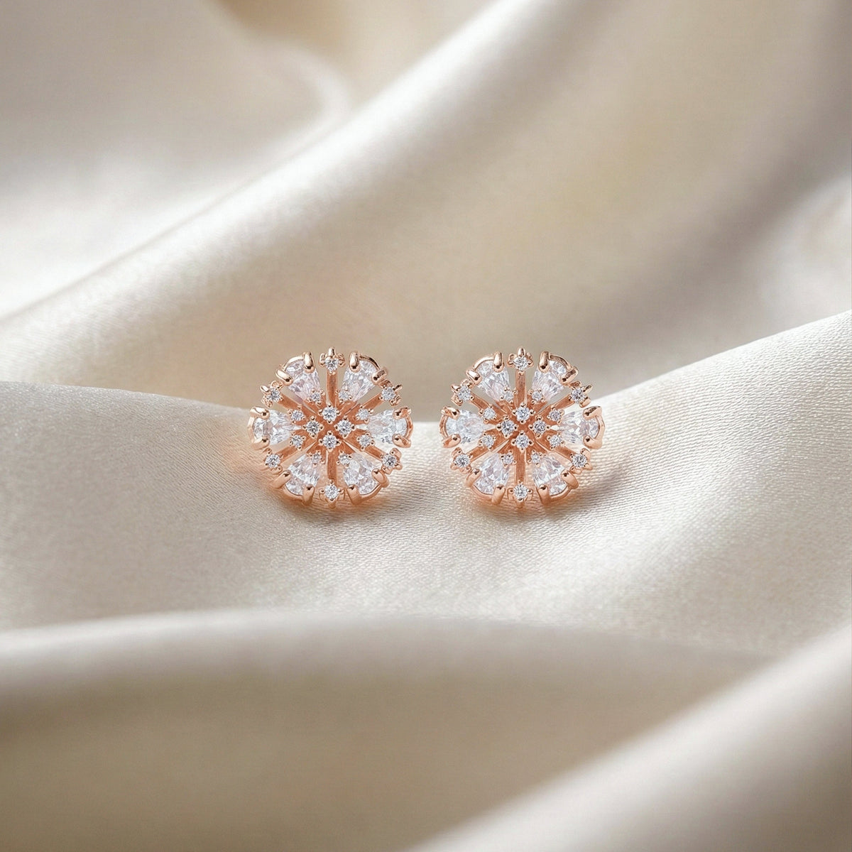 Aurora Sunburst Crystal Stud Earrings jewellery product view 5