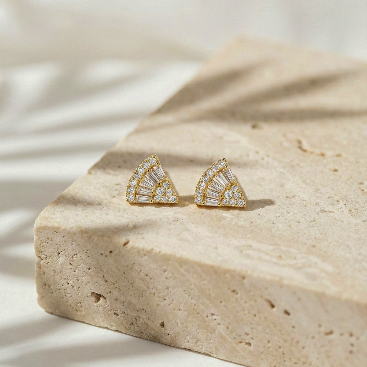 Opulence Arc Crystal Stud Earrings jewellery product view 3